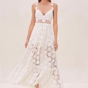 NWT Alexis Armas Floral Romper and Cape Detachable Skirt